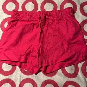 old navy shorts hot pink large 10-12 girls kids drawstring made in vietnam